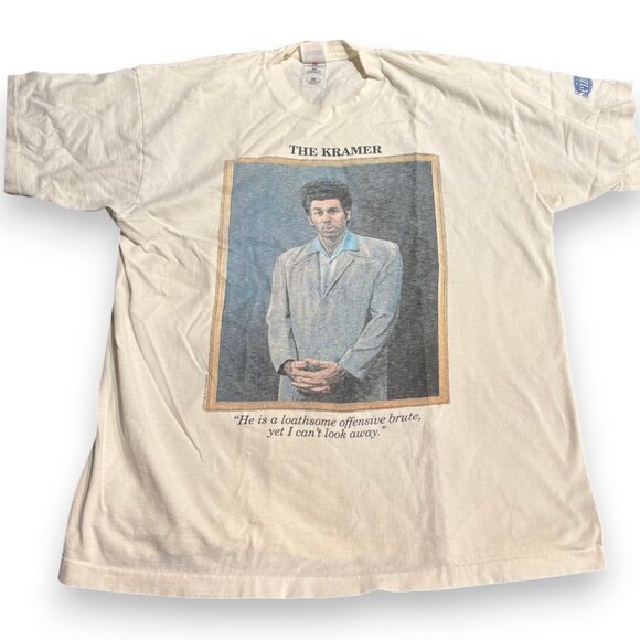 Vintage 1993 Seinfeld The Kramer 1993 XL Shirt USA Single Stitch Offensive Brute - Picture 1 of 10